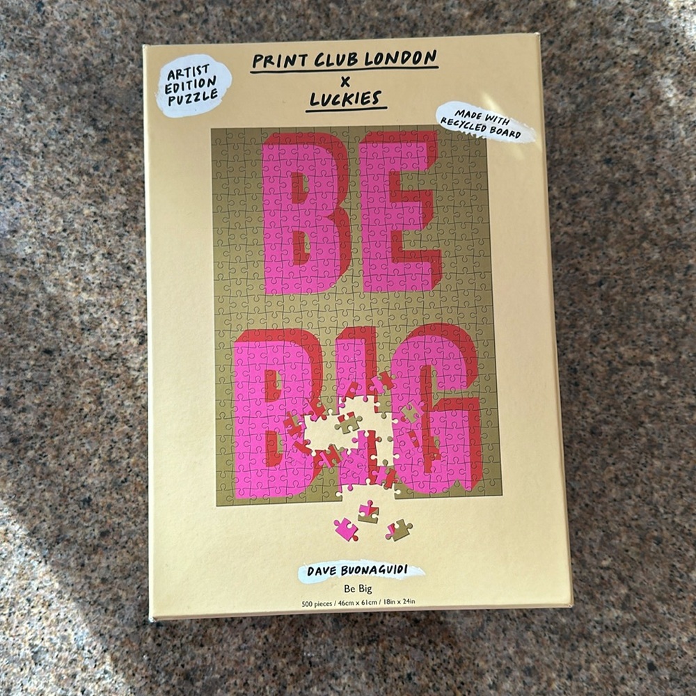 Print Club London x Luckies BE BIG Puzzle